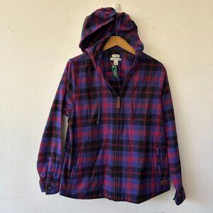 L.L. Bean Angus Relaxed Fit Shacket Womens Medium Scotch Plaid NWT Lumberjane